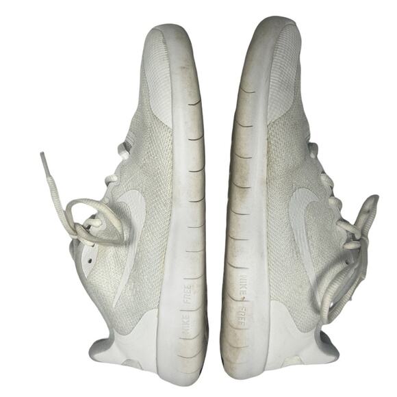 Nike Shoes Free RN White Lace-Up Athletic Running Youth 7 Sneakers Tennis Shoe - Picture 6 of 12
